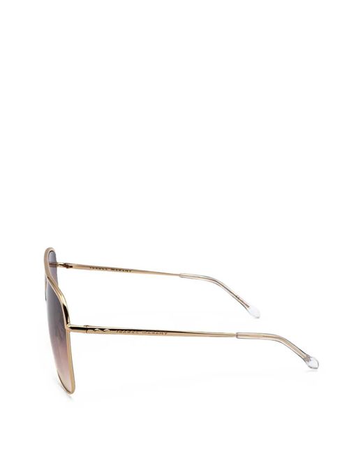 Isabel Marant Metallic Square-Frame Sunglasses