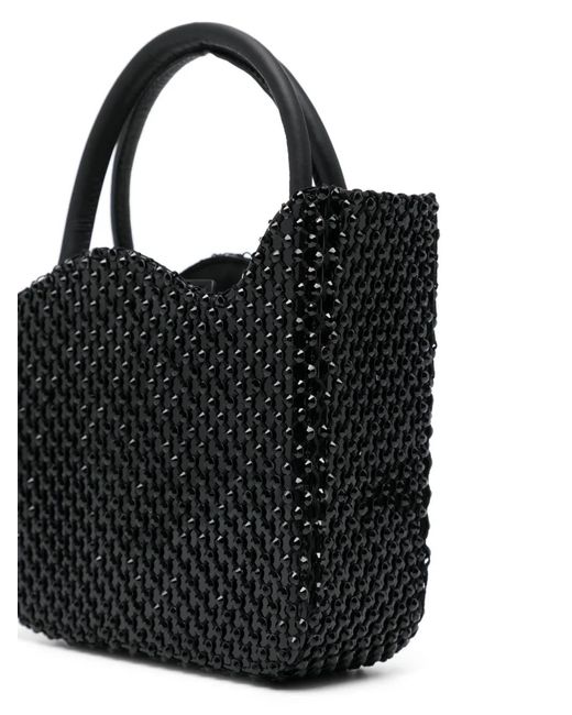 Le Silla Black Mini Gilda Rhinestone-Embellished Bag