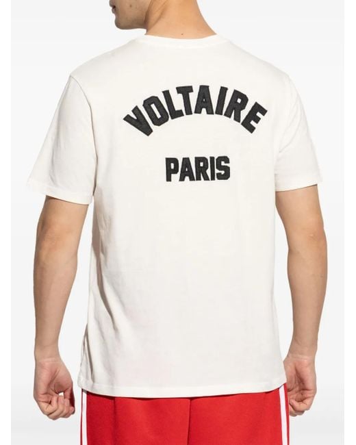 Zadig & Voltaire Tommy T-Shirt mit Logo-Applikation in White für Herren