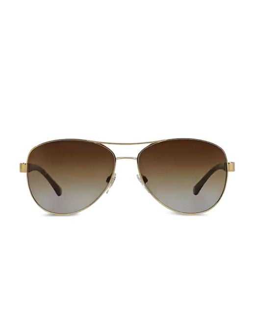 Burberry Brown Pilot-Frame Sunglasses