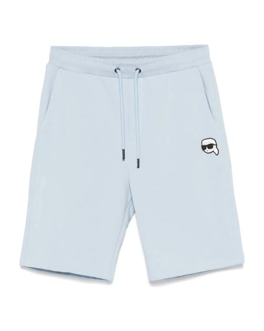 Shorts Ikonik Karl di Karl Lagerfeld in Blue da Uomo