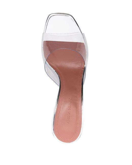 AMINA MUADDI White Lupita Glass 75Mm Sandals