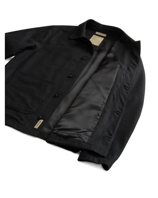 Woolrich Black Chore Shirt Jacket for men