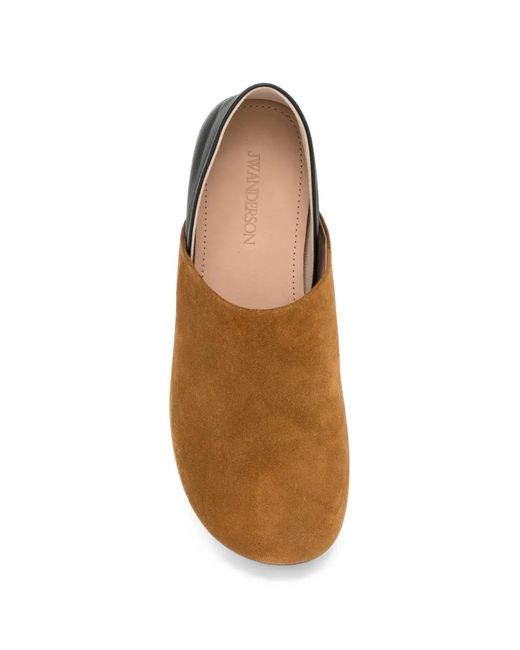 J.W. Anderson White Two-Tone Loafers