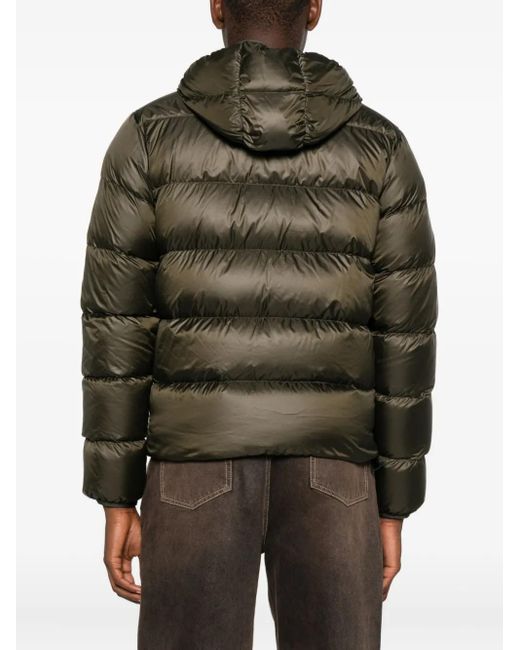 Aspesi Green Hooded Padded Coat for men