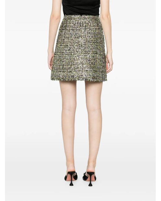 Giambattista Valli Brown Frayed Skirt