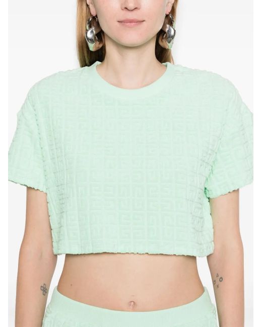 Givenchy Green T-Shirt Cropped Capsule Plage