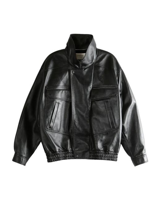 Saint Laurent Black Leather Jacket for men