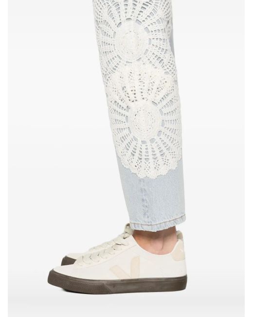 FRAME Blue The Crochet Jeans