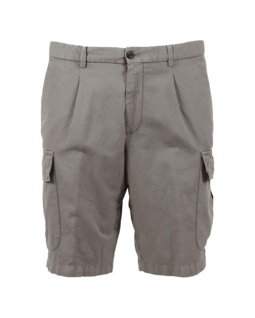 Briglia 1949 Gray Cargo Bermuda Shorts for men