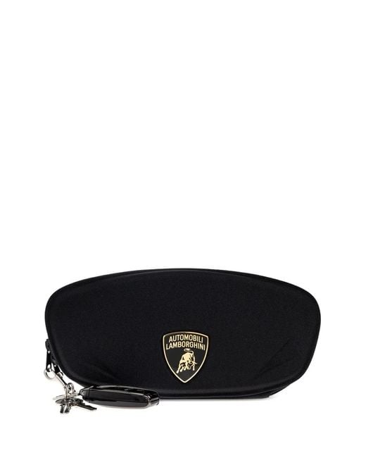 Balenciaga Black X Lamborghini Logo-Appliqué Clutch Bag for men
