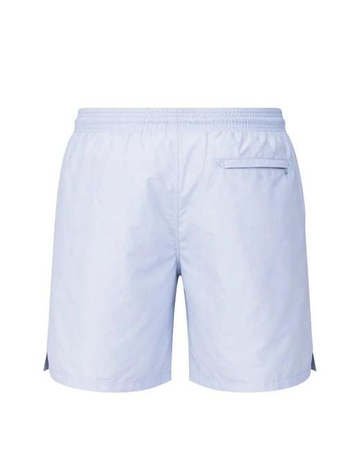 Marane Blue Drawstring-Waist Swim Shorts for men