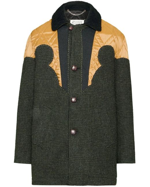 Maison Margiela Black Prince Of Wales-pattern Wool Jacket for men
