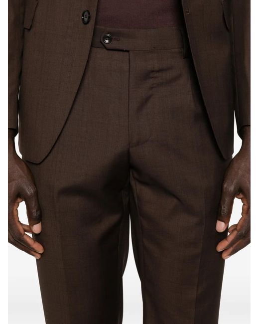 Tagliatore Brown Buttoned Suit for men