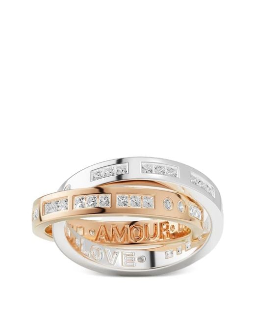 Apm Monaco White Morse Amour Love Ring