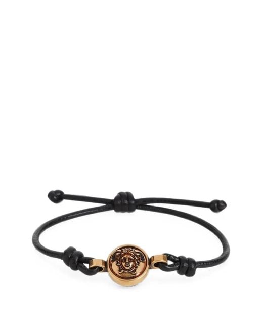 Versace White Medusa Leather Bracelets