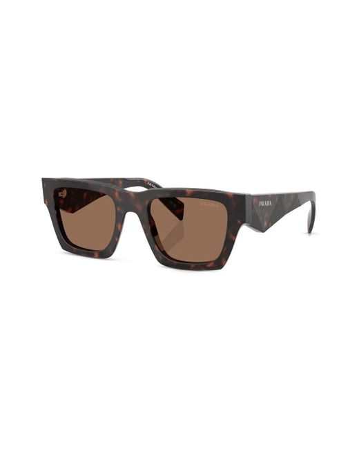 Prada Brown Tortoiseshell-Effect Square Sunglasses for men