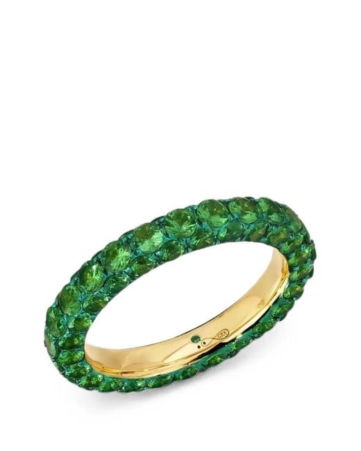 Graziela Green Tsavorite Three-Sided Ring