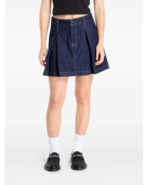 Calvin Klein Blue A-Line Denim Mini Skirt