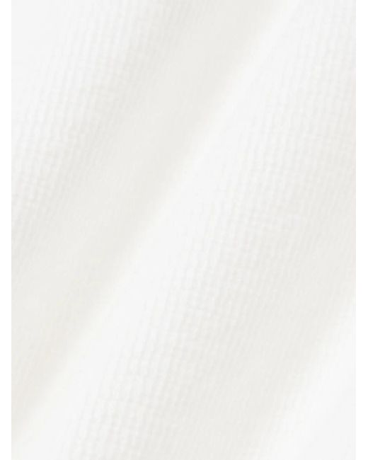 Lacoste White Drawstring-Waist Shorts for men