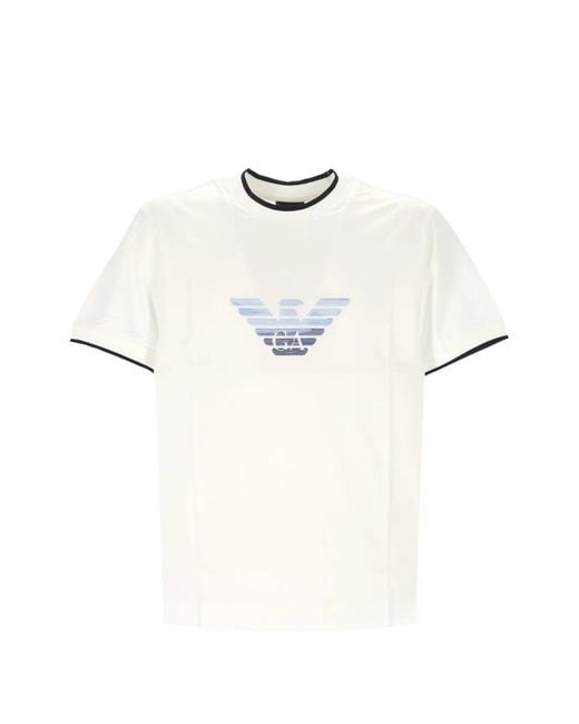 Emporio Armani White Logo-Detail T-Shirt for men