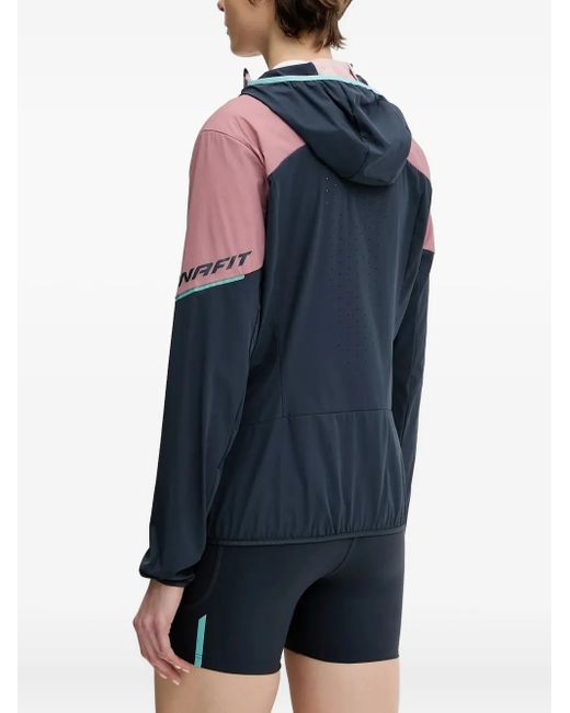 Dynafit Blue Hooded Panelled Jacket