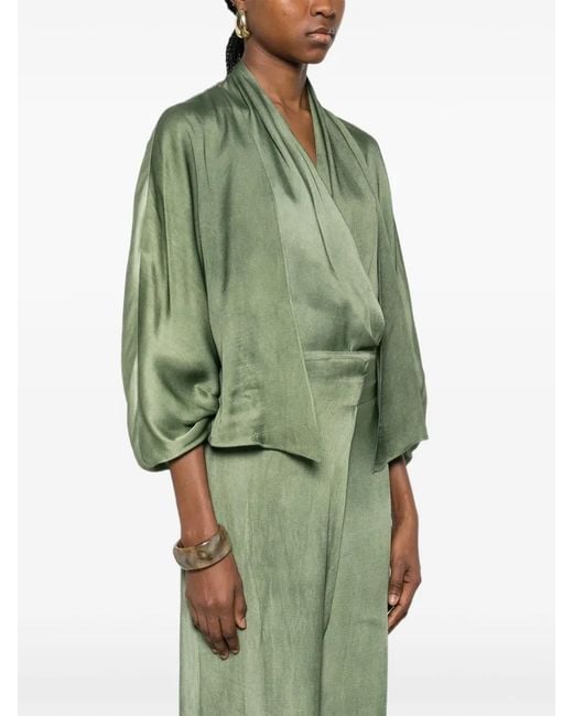 Cortana Green Tie-Front Jackets