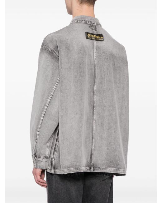 Izzue Gray Denim Shirt Jacket for men