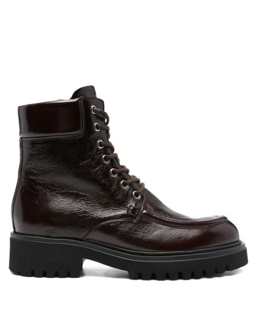 Guglielmo Rotta Black Winfield Leather Boots
