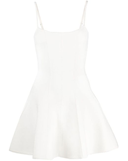 Fleur du Mal Flared Corset-style Dress in het White
