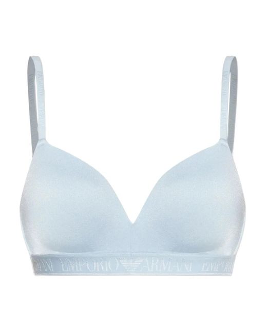 Emporio Armani Bh Met Logoband in het Blue
