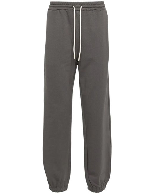 MSGM Gray Logo-Print Track Pants