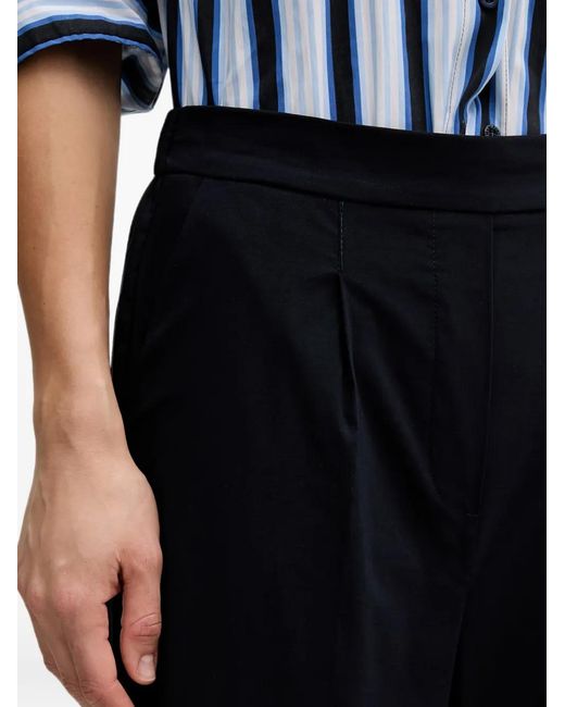 Joseph Ribkoff Black Pleated Cropped Trousers