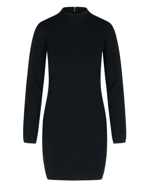 MICHAEL Michael Kors Blue Mock-Neck Wool Dress