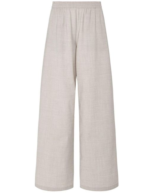 Rosetta Getty White Wide-leg Wool-blend Trousers