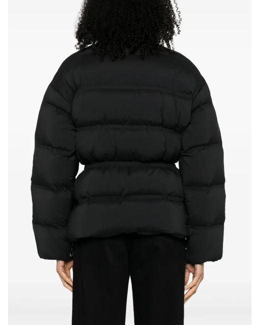 Alexander Wang Black Reflective-Logo Jacquard Puffer Jacket