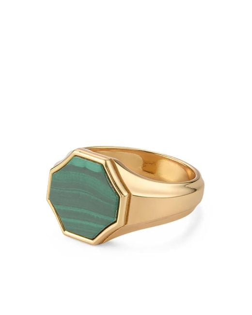 Emanuele Bicocchi Blue Hex Signet Ring
