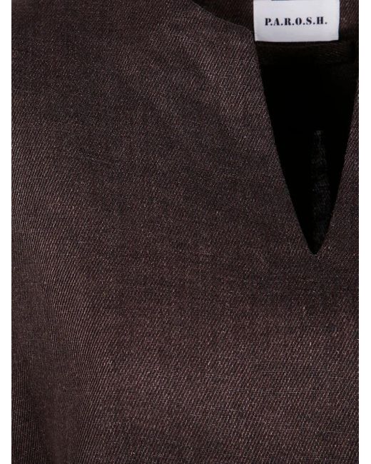 P.A.R.O.S.H. Black Belted Blouse