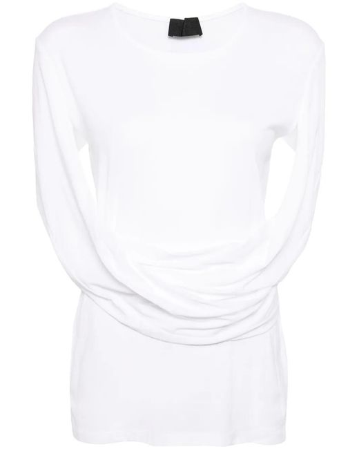 Puppets and Puppets White Straightjacket Cotton Top