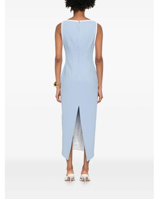 ROWEN ROSE Blue Bow-Detail Keyhole Dress