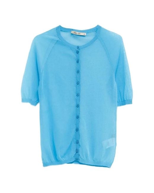 Paloma Wool Blue Patinela Short-Sleeve Cardigan