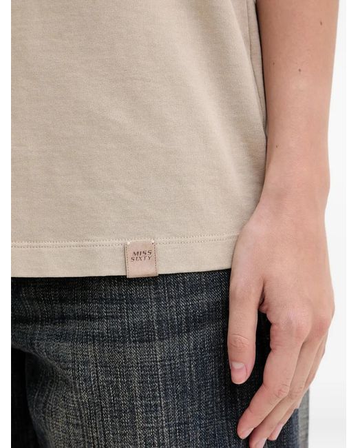 Miss Sixty Natural Embroidered T-Shirt