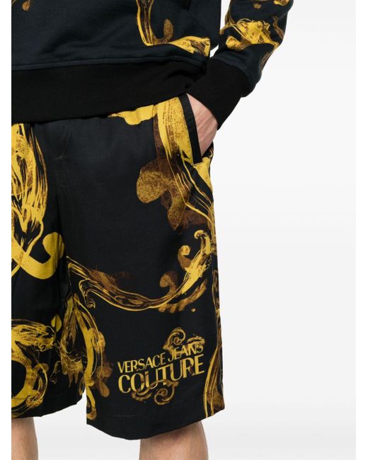 Short Watercolour Couture Versace pour homme en coloris Black
