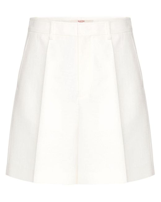 Valentino Garavani Zijden Bermuda Shorts in het White voor heren