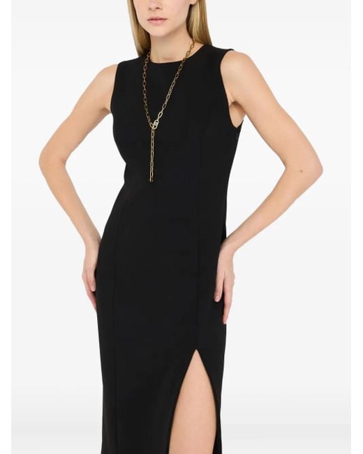 Vestido midi con abertura lateral Liu Jo de color Black