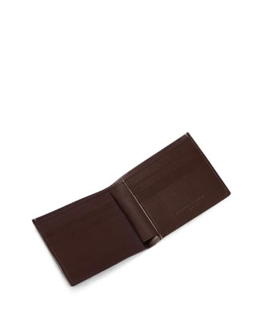 Brunello Cucinelli Brown Brushed Leather Wallet for men