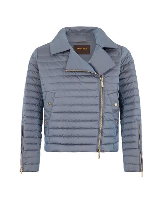 Moorer Blue Quilted Padded Jacket