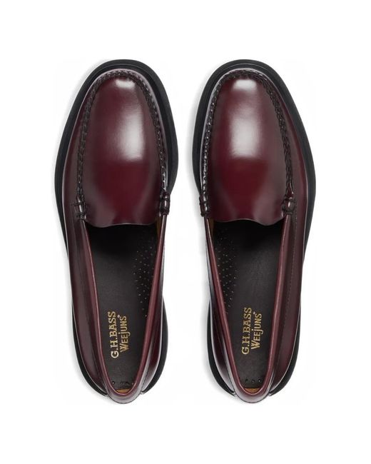 G.H.BASS White Weejuns Venetian Step Loafers for men