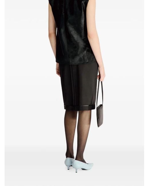 Loulou de Saison Black Juni Sleeveless Leather Blouse