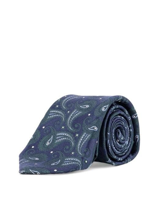 Kiton Krawatte mit Paisleymuster in Blue für Herren